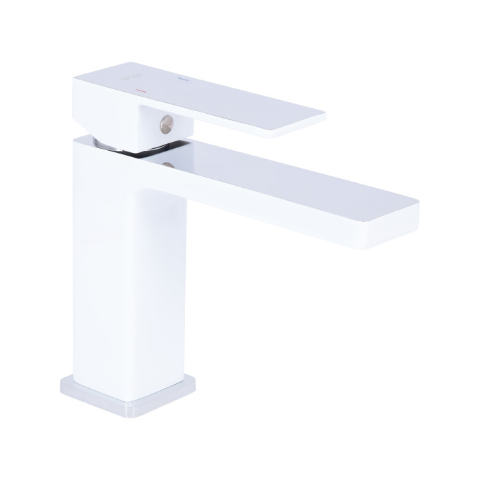 Змішувач для раковини Qtap Gemini QTGEM270CRW45675 Chrome/White (SD00051799)