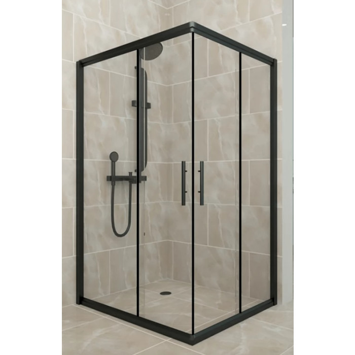 Душевая кабина Aquanil Unimar 100х70х190 см чорний профіль (UNIMAR100x70BLACK)