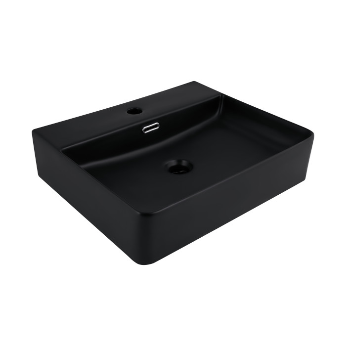 Раковина Qtap Nando LT 500x420 Matt black (QT12116146AMB)