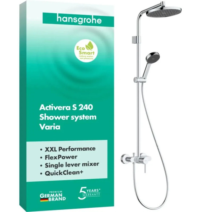 Душова система HANSGROHE ACTIVERA S 240 1jet EcoSmart (28875000)