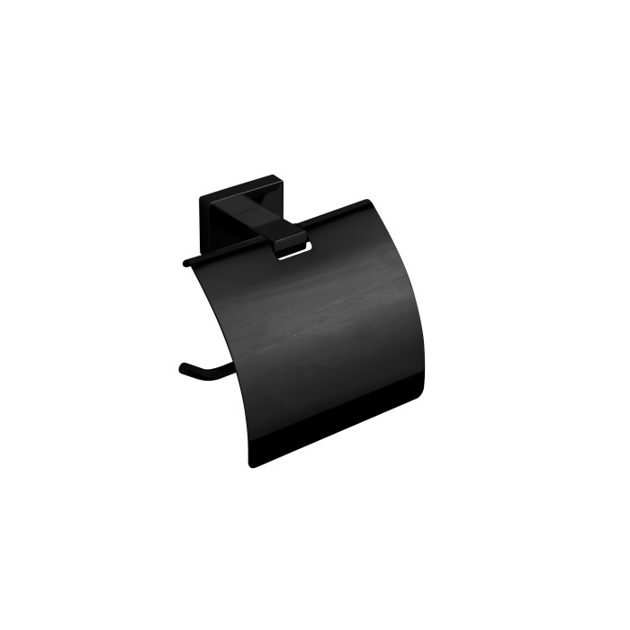 Держатель для туалетной бумаги с крышкой VBI MERCURY BLACK 