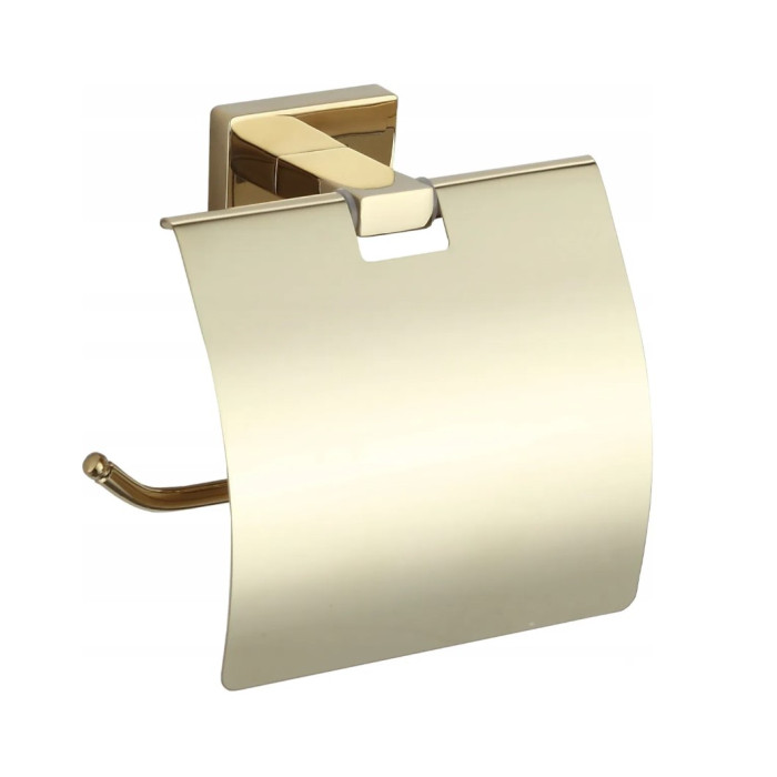 Держатель для туалетной бумаги с крышкой VBI MERCURY GOLD 