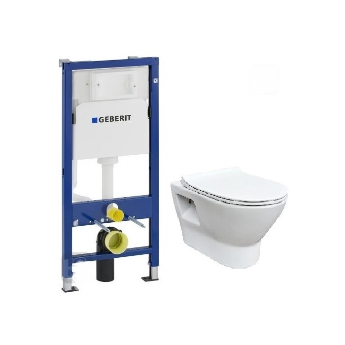 Набор инсталляционный RJ FEEL Rimless унитаз подвесной, сидение DUOFIX Basic (RJ4545+458.103.00.1)