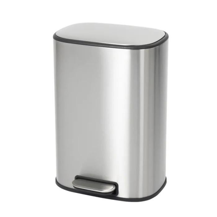 Відро для сміття з плавним закриттям овальне Mixxus Premium Diverse-TC0112 SS Color 12л колір наржавійка (MI7079)