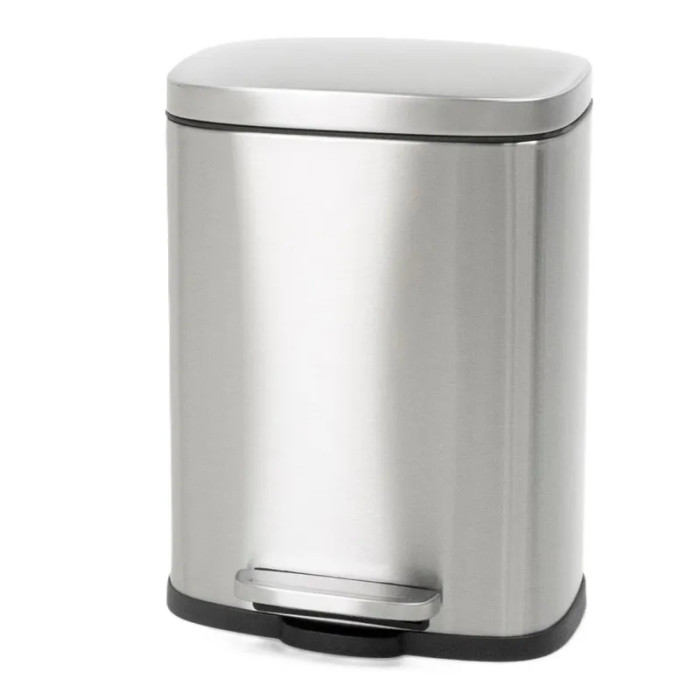 Відро для сміття з плавним закриттям прямокутне Mixxus Bevel-TC0105 SS Color 5л колір наржавійка (MI7086)