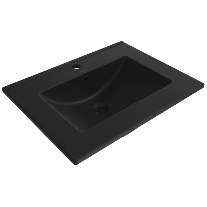 Умывальник (раковина) MEXEN ATENA 61 BLACK MATT врезной черный (MEX-25016070)