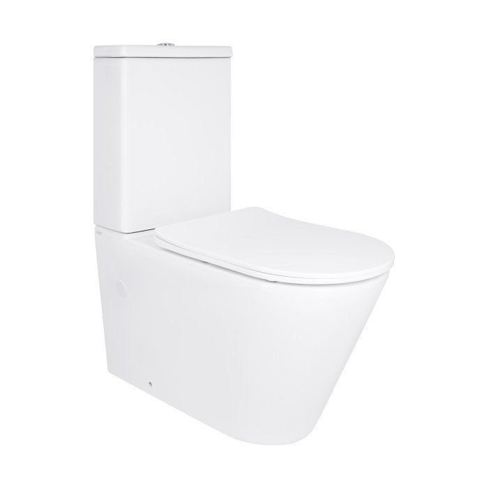 Унитаз напольный Qtap Vlasta Ultra Quiet безобедочный с сиденьем Soft-close WHITE QT28228300W