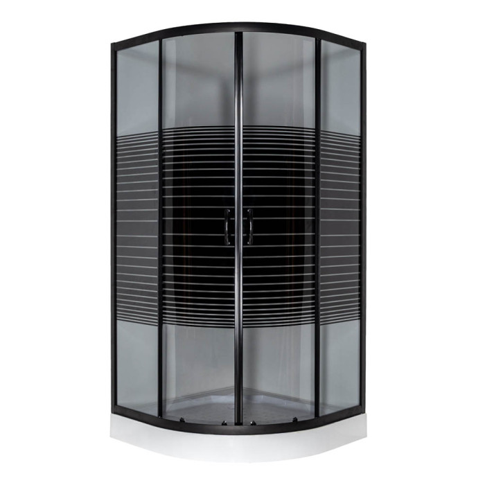 Душевая кабина VIVIA 091 Black s line JK New 90*90*191 низкий поддон ( А0055604 )
