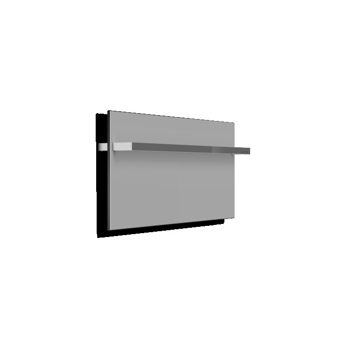Рушникосушка скляна Hybro ONYX s 1l сіра, 620x300x8 мм, 160 Вт матова