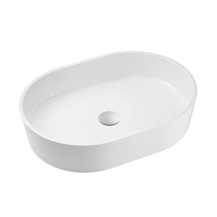 Раковина GRANADO Potes White gel накладна овальна 560x400x120 (gbs0905g)