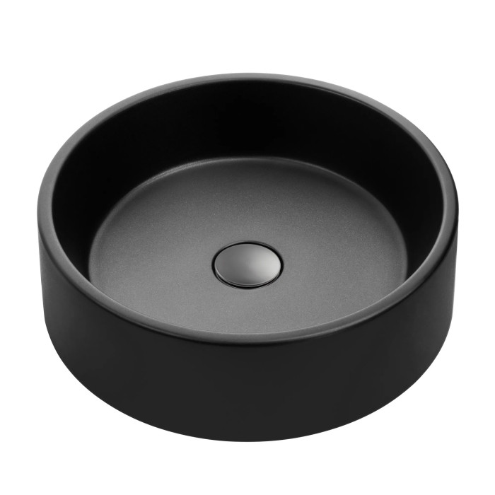 Раковина GRANADO Toro Black кругла накладна кварцит (gbs0401)