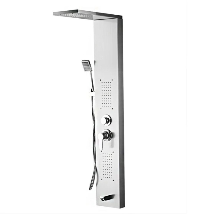 Душевая панель Epelli Mega Shower Square 02 нержавеющая сталь