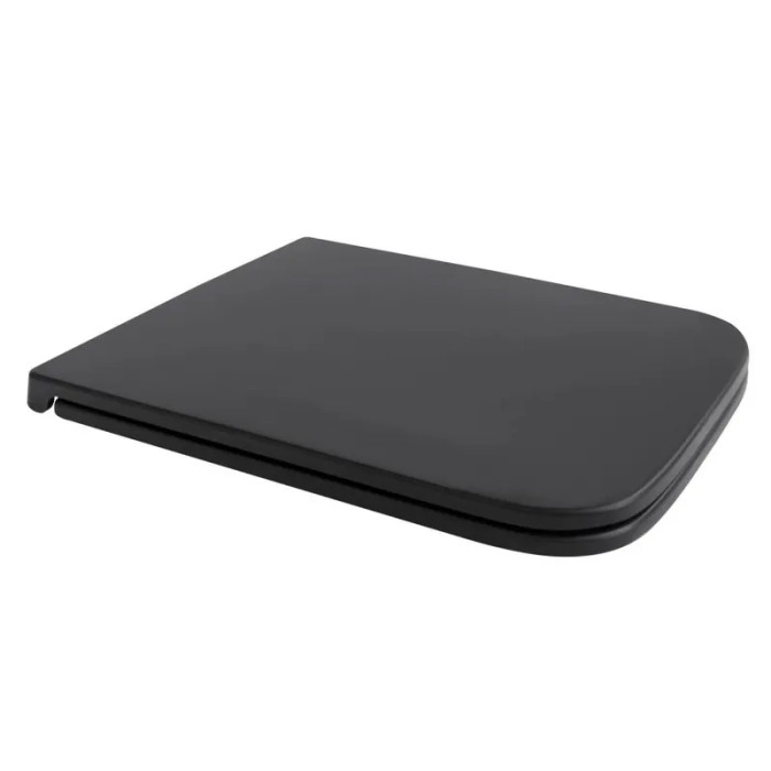 Сиденье-крышка для унитаза Mixxus Premium QUADRO-2001 BLACK с микролифтом 427х344х39mm (MP6616)