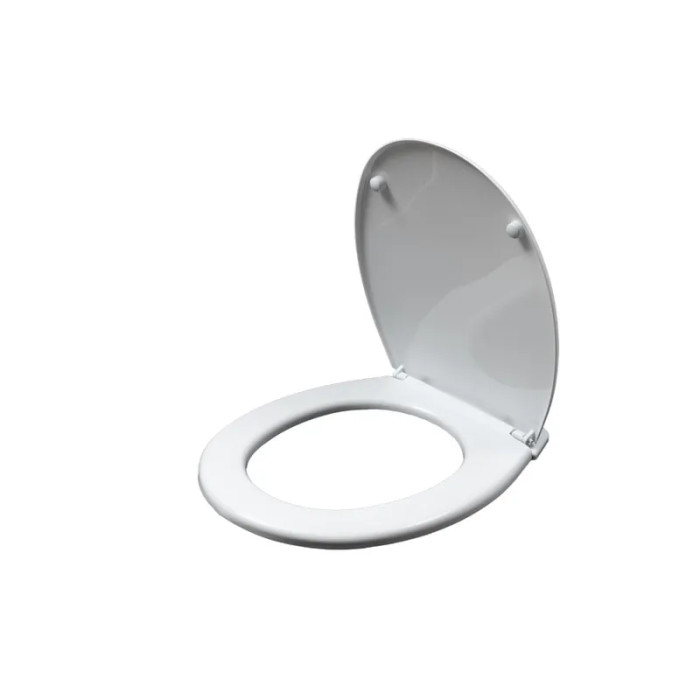 Сидіння для унітазу ZERIX TS-02 Slim Duroplast Soft-close/Quick relase Біле (ZX5582)