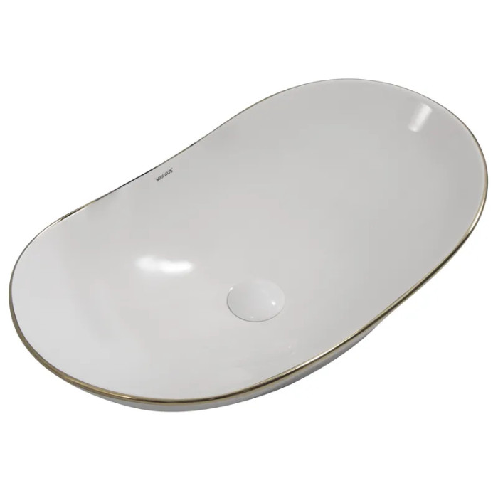 Накладна раковина MIXXUS PREMIUM WAVE-0105 EDGE GOLD 620х360х160mm (MP6557)