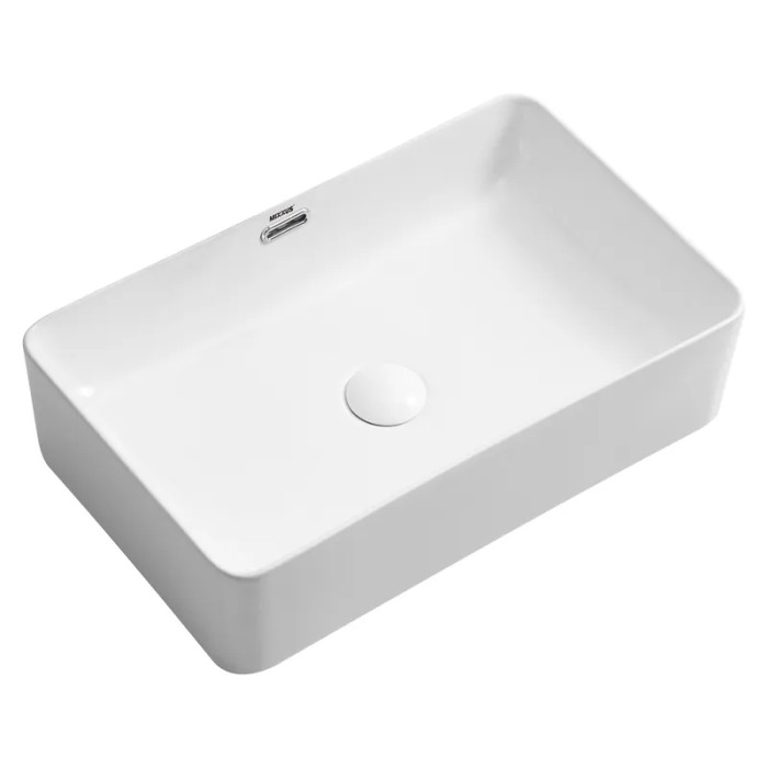 Раковина накладная Mixxus Premium Quadro-0209 600х370х140мм с переливом (MP6522)