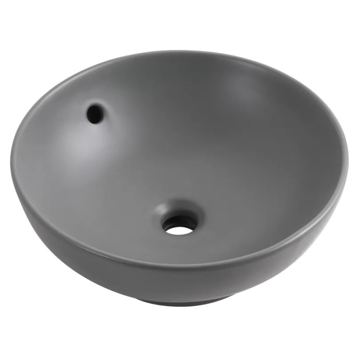 Раковина накладная Mixxus Premium TOPPER-0201 GRAY 410x410x165mm с переливом (MP6649)