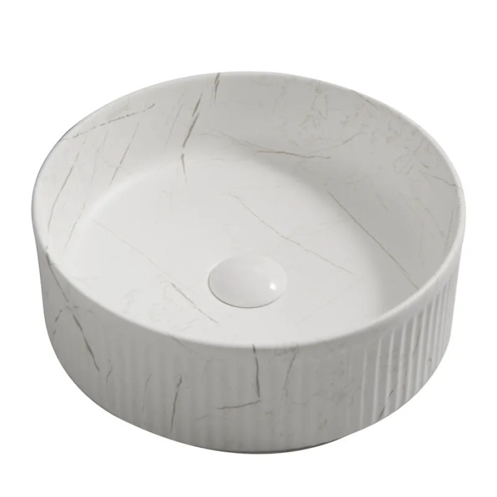 Накладная раковина Mixxus Premium WAVE-0102 MARBLE 370х370х130mm (MP6528)