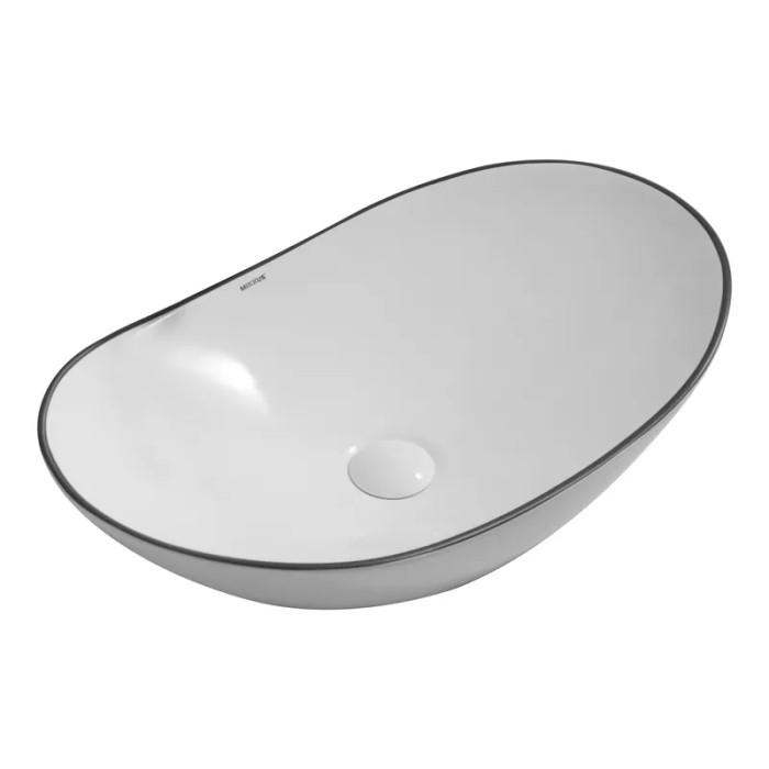 Накладна раковина MIXXUS PREMIUM WAVE-0105 EDGE BLACK 620х360х160мм (MP6556)