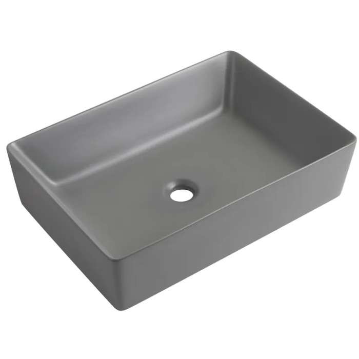 Накладна раковина Mixxus Premium QUADRO-0108 GRAY 550x390x145mm (MP6652)