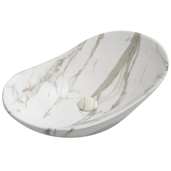 Накладна раковина MIXXUS PREMIUM WAVE-0105 MARBLE 620х360х160mm (MP6559)