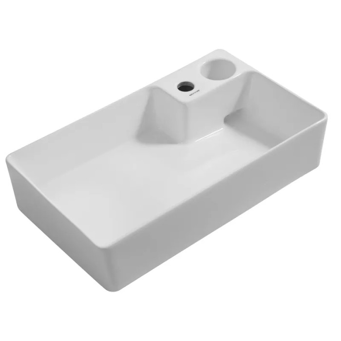 Раковина накладна MIXXUS Premium STYLE-0202 600х350х140mm з донним клапаном (MP6512)