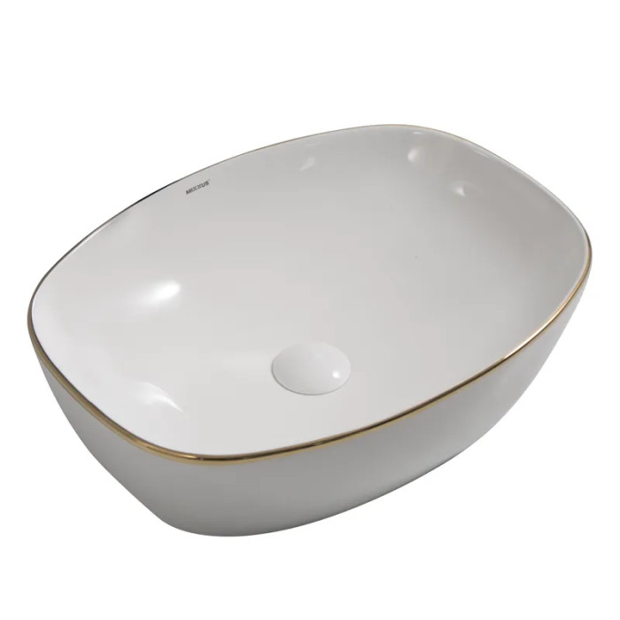 Раковина накладна MIXXUS PREMIUM DIVERSE-0109 EDGE GOLD 500х380х140мм (MP6548)