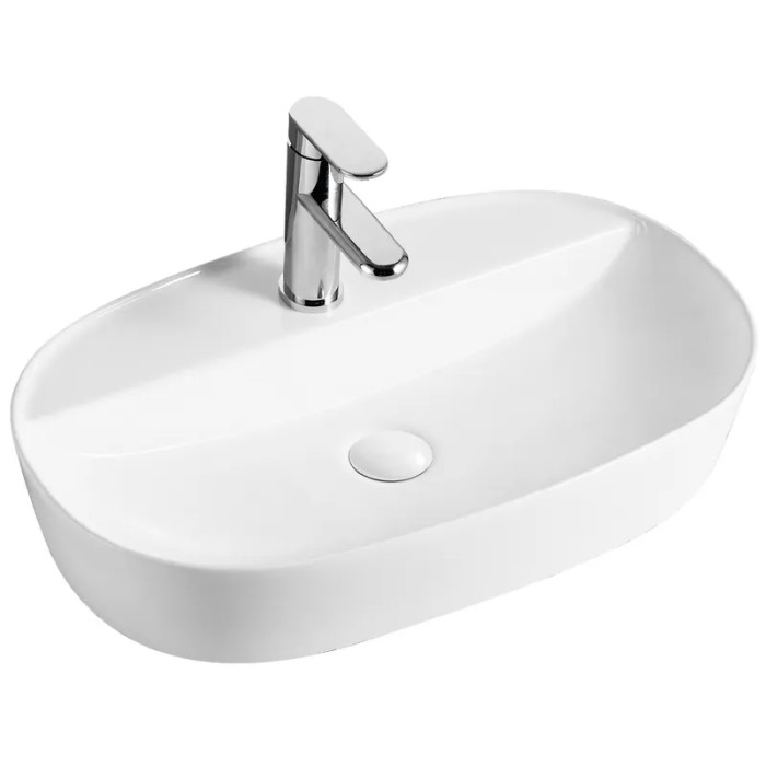 Накладная раковина Mixxus Premium ELLIPSE-0204 600х380х115mm с отверстием под смеситель (MP6679)
