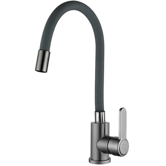 Змішувач для кухні Champion EZA-011 Graphite REFL.Gray з гнучким виливом 50 см (CH6566)