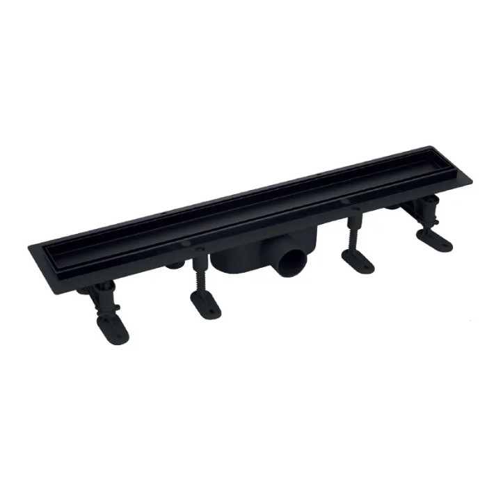 Душевой трап MIXXUS DRAIN-06-50 BLACK с решеткой из нерж. стали 70x500мм (MI6528)