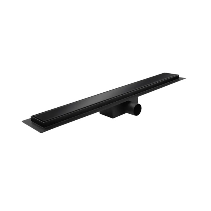 Душевой трап Koer FD08-70x600-GLASS Black 70x600мм со стеклянной панелью (KR5140)