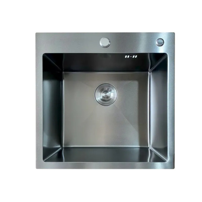 Мийка кухонна Mixxus MH5050 Micro Decor Graphite (3.0/0.8) з нерж. сталі (графіт) (MI8213)