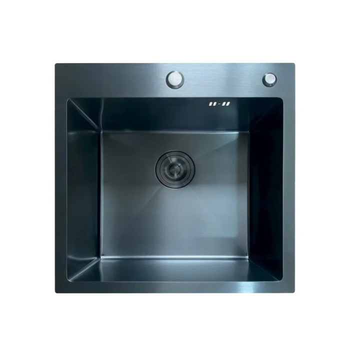 Кухонна мийка Mixxus MH5050 Micro Decor Black (3.0/0.8) з нерж. сталі (MI8215)