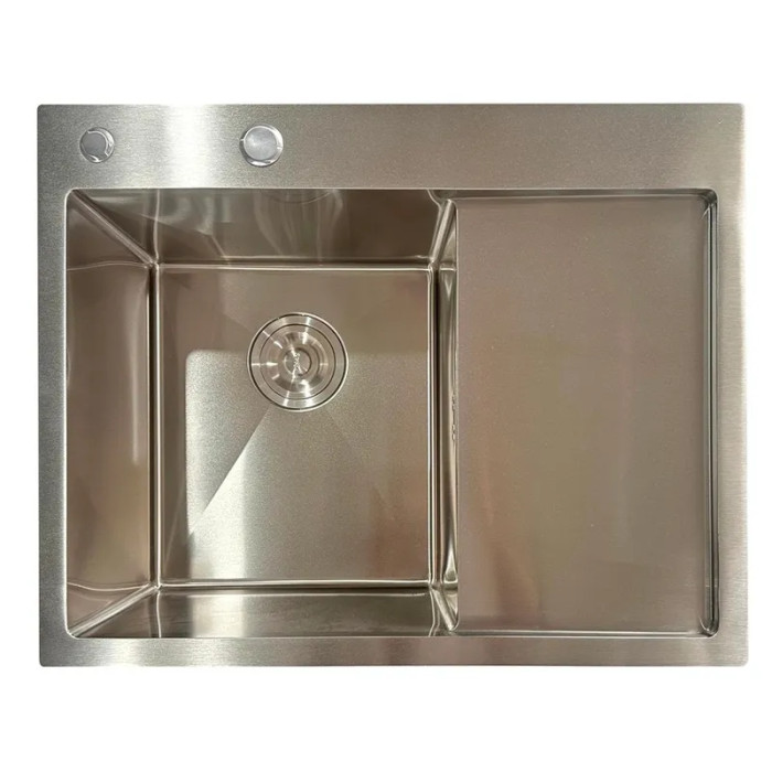 Мийка з нержавіючої сталі Mixxus MH6350L Nano-Silver 63x50см (3.0/0.8) колір нержавійка (MI7044)