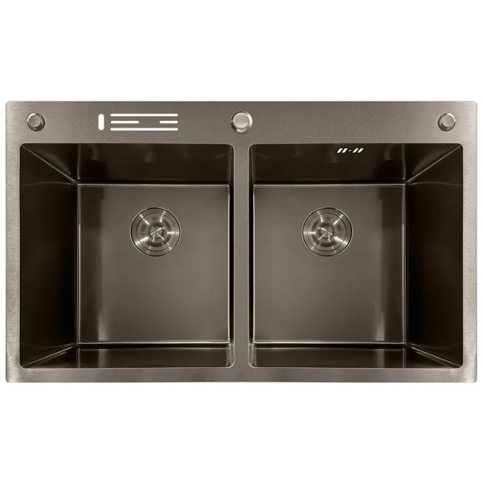 Мийка з нержавіючої сталі MIXXUS MH8350-DK NANO-BLACK Графіт (MI7053)
