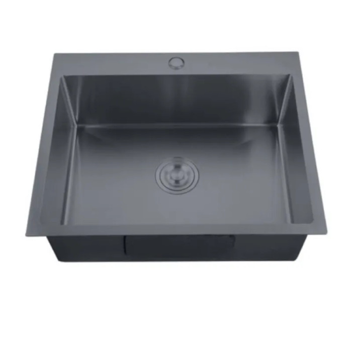Кухонна мийка Zerix ZH5045-215 Nano-Black (3.0/0.8) з нерж. сталі (MX1580)