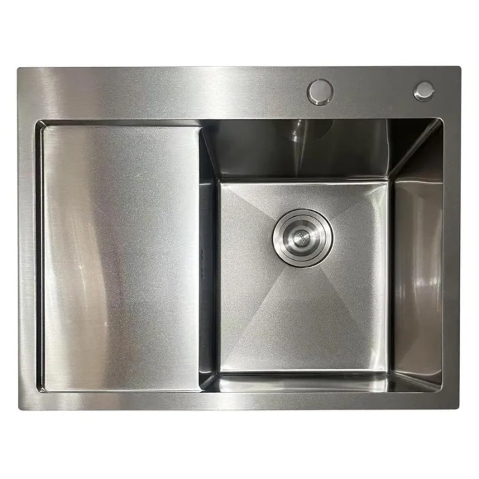 Мийка з нержавіючої сталі Mixxus MH6350R Nano-Silver 630x500 мм (MI7046)