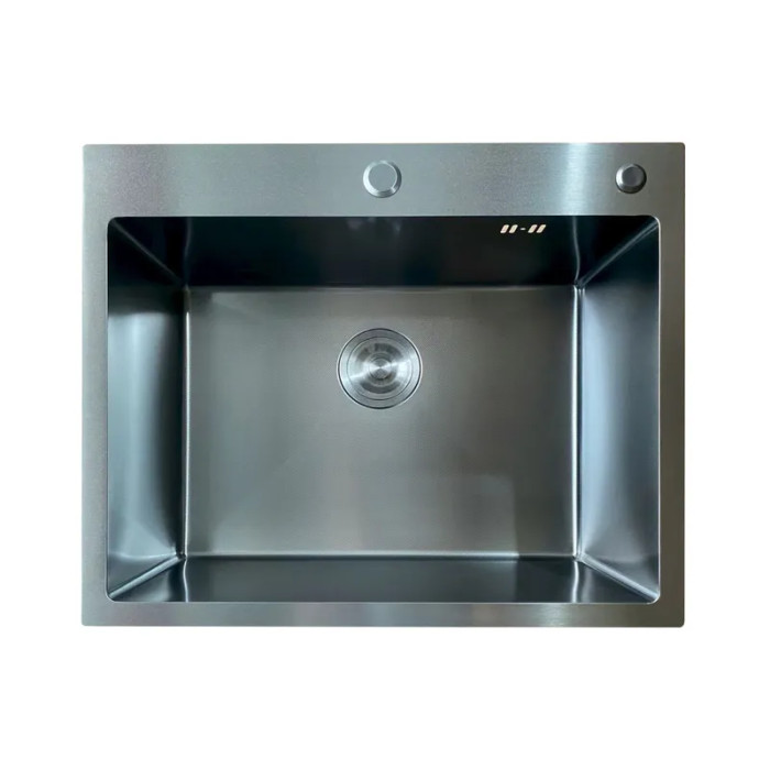 Кухонна мийка Mixxus MH6050 Micro Decor Black 3.0/0.8 з нерж. сталі (MI8223)