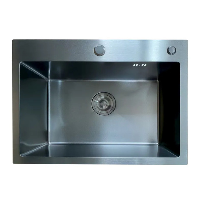 Мийка кухонна Mixxus MH5843 Micro Decor Black (3.0/0.8) з нержавіючої сталі (чорний матовий) (MI8219)