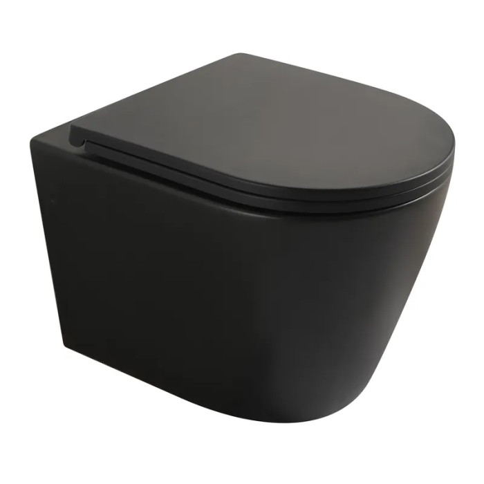 Унитаз подвесной Mixxus Premium BEVEL-0304-T1 BLACK 480x360x360мм система смыва TORNADO 1.0 (MP6677)