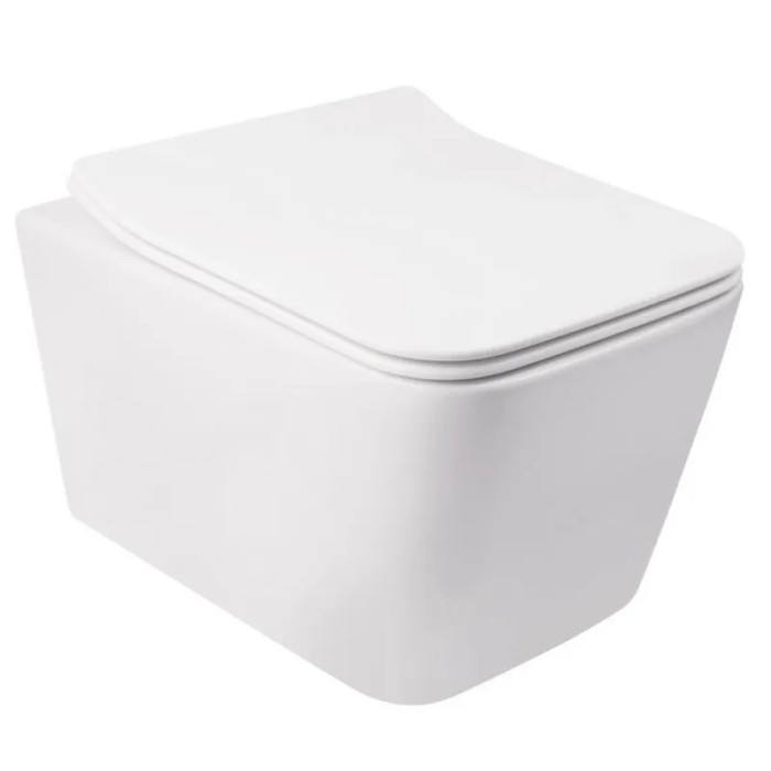 Унітаз підвісний Mixxus Quadro-0304-R 520x360x365mm, RIMLESS (MI6707)