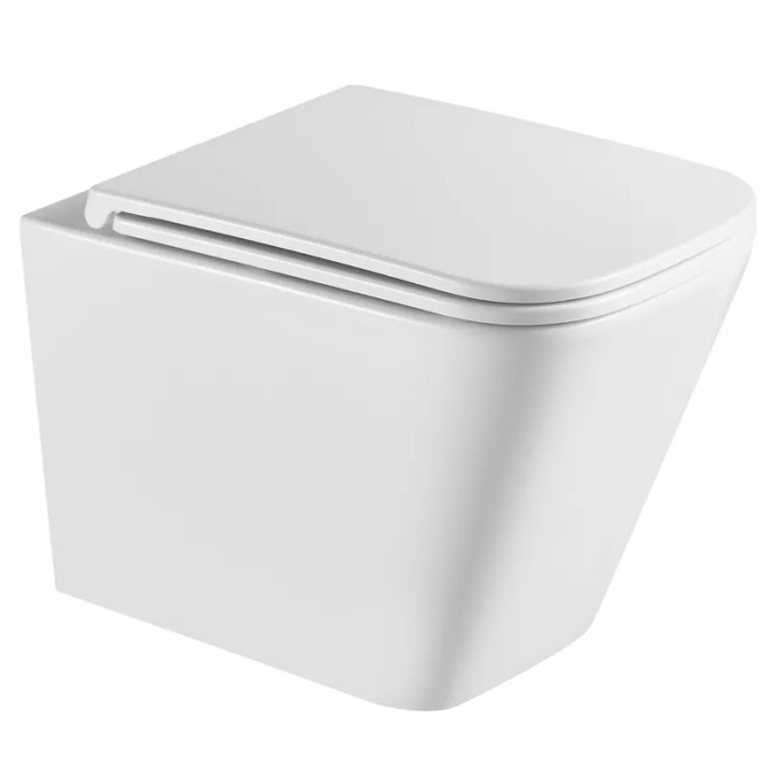 Унітаз підвісний Mixxus Premium Quadro-0301-R 490x340x360mm Rimless (MP6452)
