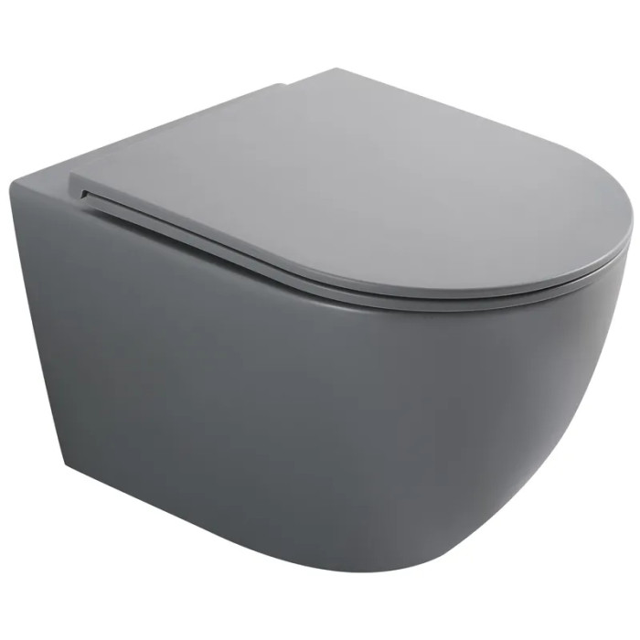 Унітаз підвісний Mixxus Premium ELLIPSE-0308-T3 GRAY 490x360x360mm система змиву TORNADO 3.0 (MP6654)