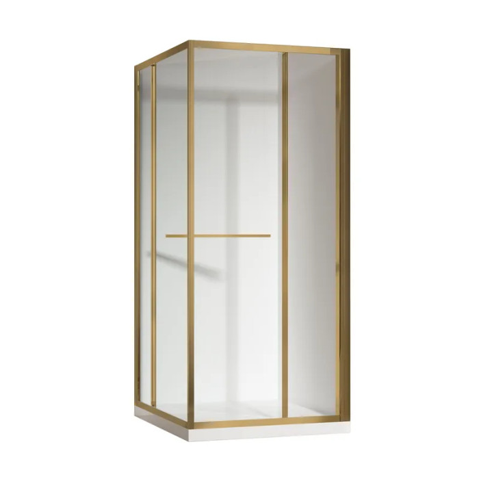 Душевая кабина Koer SR SC09-90x90x200-R-TR-12 без поддона, стекло Easy Clean, матовое золото (KR5771)