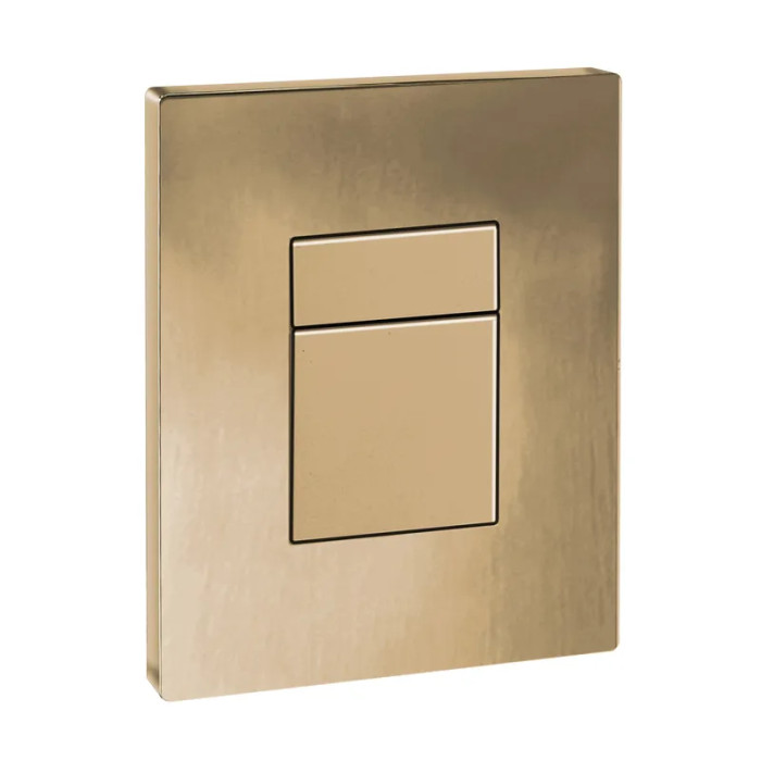 Панель змиву пластикова Koer KT-0607-12 157x198x3mm, кнопка квадратна (матове золото) (KR5715)