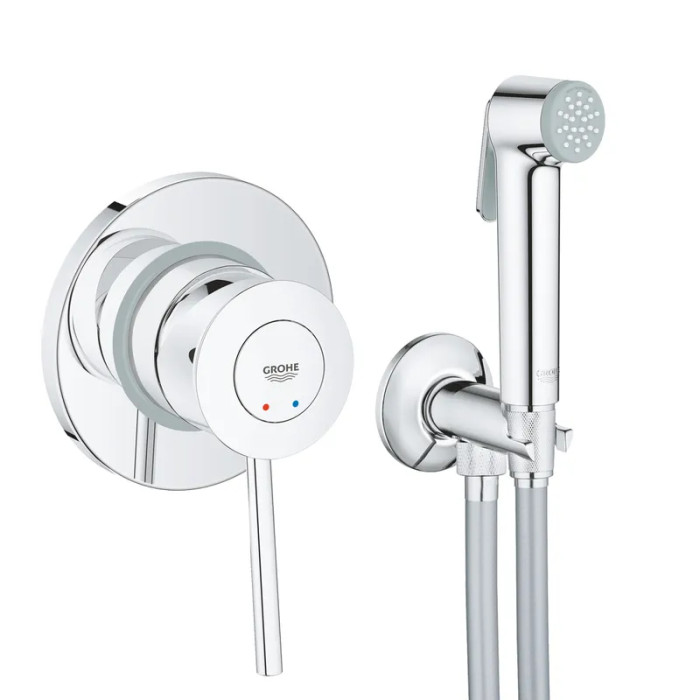 Набор 2 в 1 для туалета Grohe BauClassic (гиг. душ, смеситель скрытого монтажа) UA2904800S