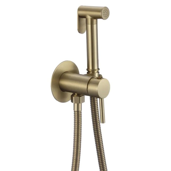 Смеситель для гигиенического душа Mixxus Premium Hans 002-A Inner Brushed Gold (MI6922)