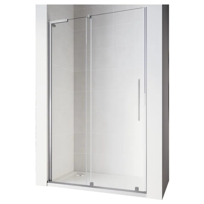 Душевая дверь в нишу Koer SR SD07 Walk-In 120x200 см, прозрачное стекло Easy Clean 8мм, Хром (KR5686)