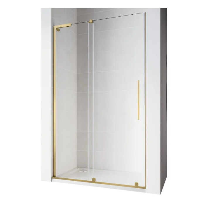 Двери в нишу Koer SR SD07 120x200см прозрачное стекло Easy Clean 8мм Матовое золото (KR5687)