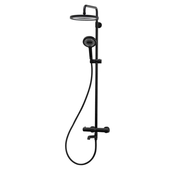 Душова колона Koer KB-57029-05 з термостатичним змішувачем, чорний матовий (KR5491)